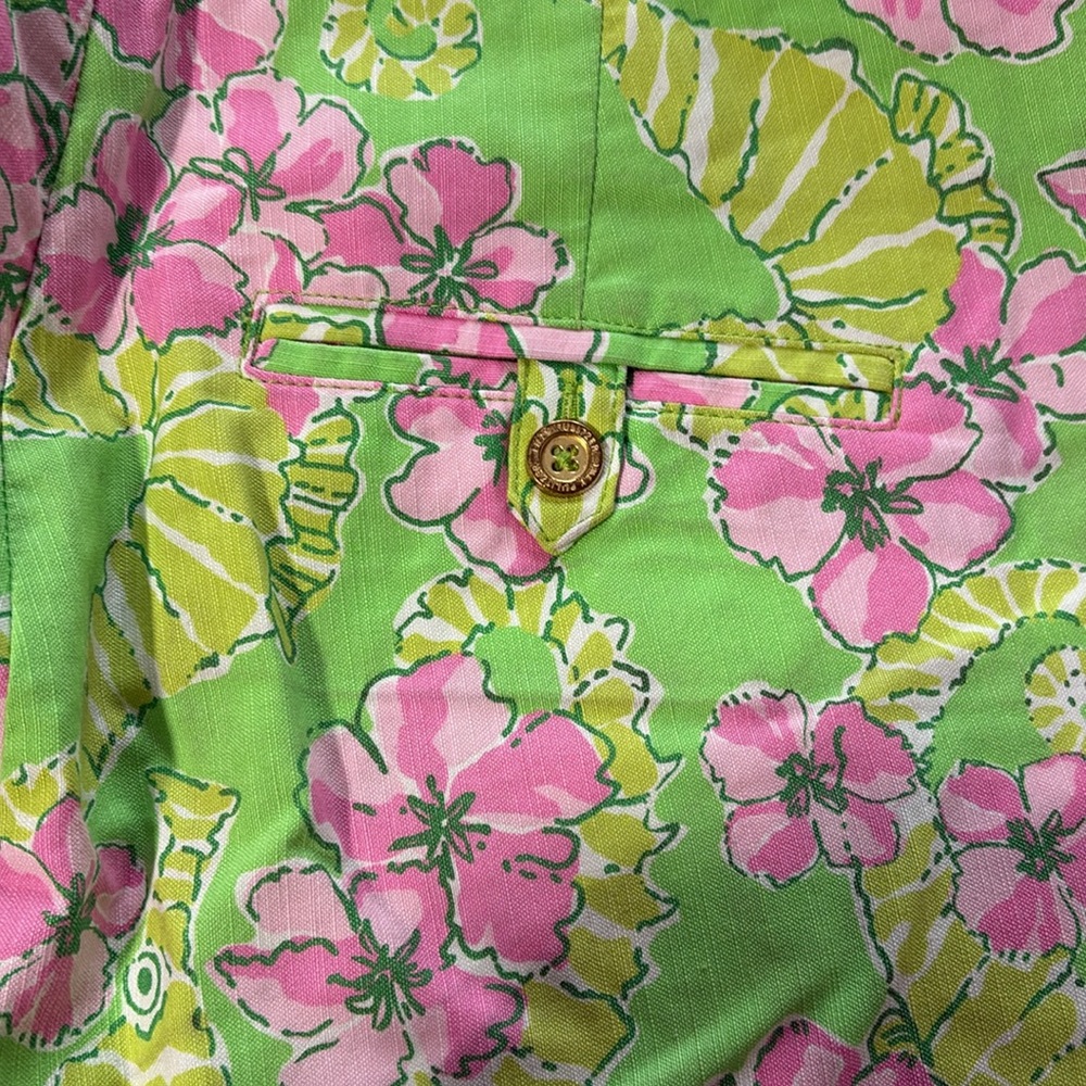 LILY PULITZER ORIGINALS Resort Fit Tropical Limeade Floaters Seahorse Pants Sz16 - Picture 3 of 8